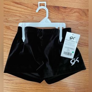 GK velour gym shorts size AXS new with tags